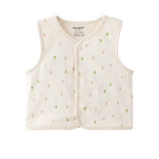 考拉蒂尔 婴儿马甲春秋外穿宝宝纯棉背心开衫外套儿童坎肩上衣服