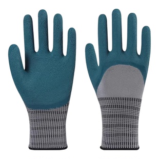 手套工作劳保耐磨防滑加厚劳动乳胶橡胶劳工防护干活工地浸胶防水