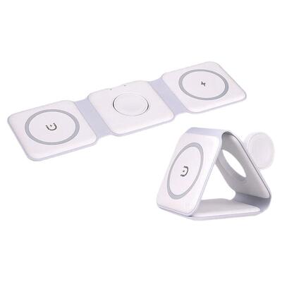 三合一无线充电器折叠支架