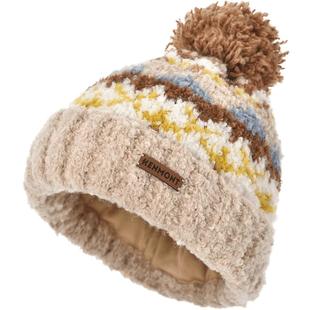 卡蒙冬季针织毛线帽女款加绒护耳保暖帽羊驼毛圈圈纱提花针织帽子