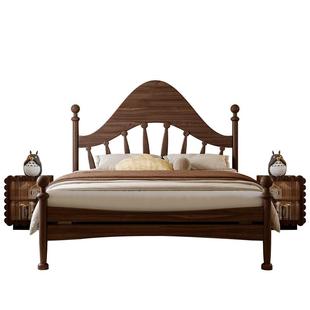 喜力美儿童床法式复古床温莎床女孩公主新中式中古风全实木美式床