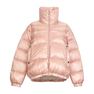 HONRN/红人时尚粉色宽松短款白鹅绒羽绒服外套女款秋冬HH55YR414