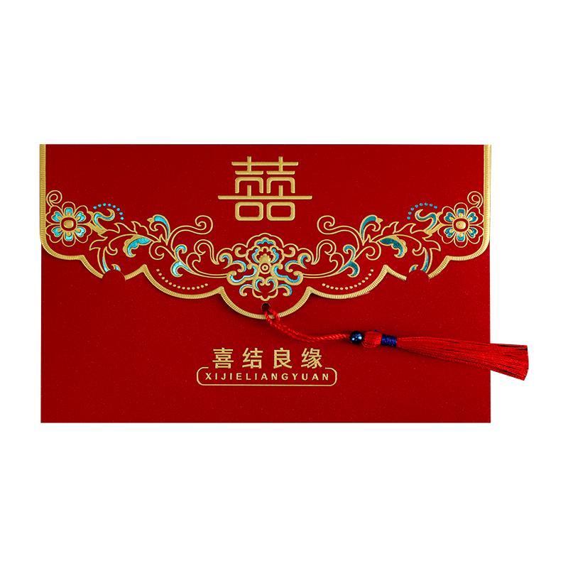 請(qǐng)?zhí)?024婚禮請(qǐng)柬定制打印創(chuàng)意結(jié)婚慶邀請(qǐng)函中式復(fù)古磨砂燙金喜帖