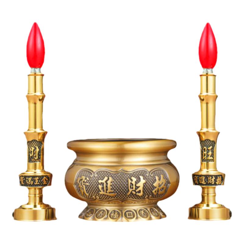 家用香炉电烛灯佛具套装大全上香