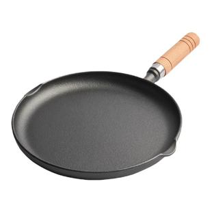 加厚铸铁平底锅烙饼锅家用无涂层不粘锅摊煎饼果子手抓饼煎饼鏊子