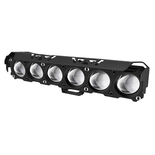 电动车灯摩托车超亮led强光透镜射灯外置改装铺路灯黄白光12-80V