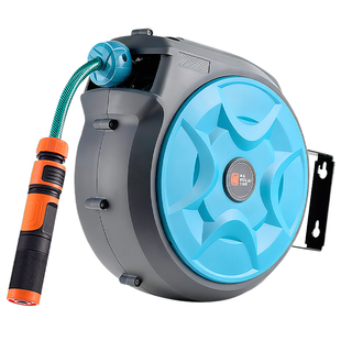 自动回收伸缩水管卷管器庭院浇花洗车水枪壁挂软管自动收纳架盘管