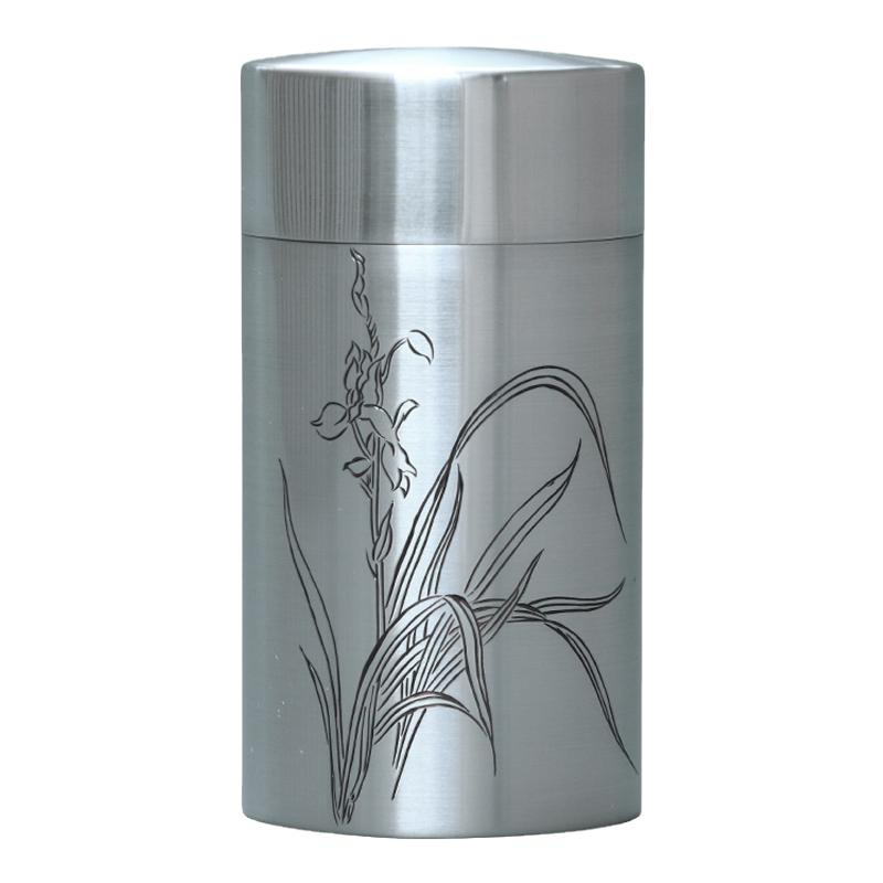 匠之源 云南个旧手工纯锡器四君子中号大号直筒茶罐2#15分1#17分