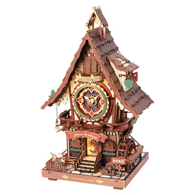 若客布谷鸟钟木质积木拼搭玩具