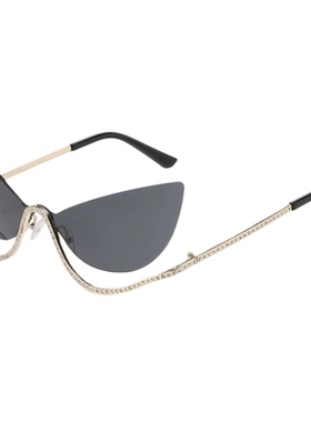 欧美风复古ins猫眼无框太阳眼镜