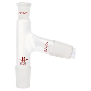 玻璃蒸馏头75度常规款克氏蒸馏头下斜式分馏头实验室克莱森接头