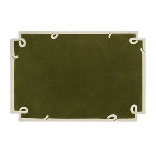 春与秋手工枪刺地毯客厅羊毛轻奢高级复古绿色卧室地垫房间地毯