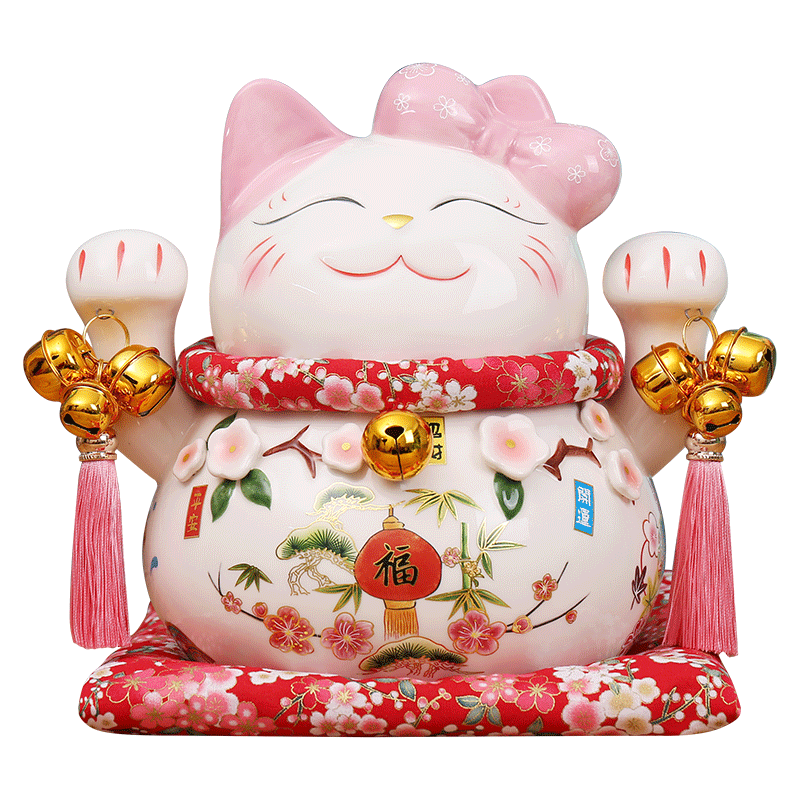 招财猫摆件存钱罐店铺开业
