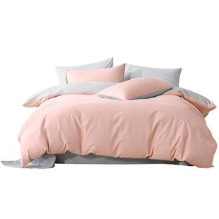 水星家纺天丝™棉四件套裸睡A类套件被套床单简约家用床品