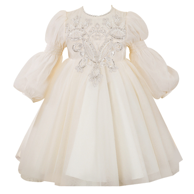 女童公主裙春秋2026新款儿童洋气生日礼服花童春装女孩长袖连衣裙