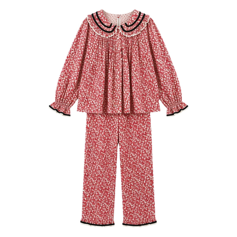 可爱碎花纯棉睡衣休闲宽松家居服