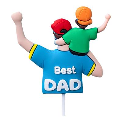 父亲节超人爸爸软陶男士蛋糕装饰