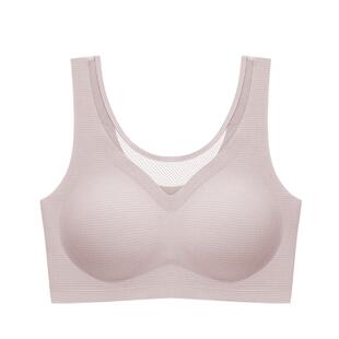无磁内衣女全罩杯夏天薄款运动跑步防震防下垂大小显小背心式文胸