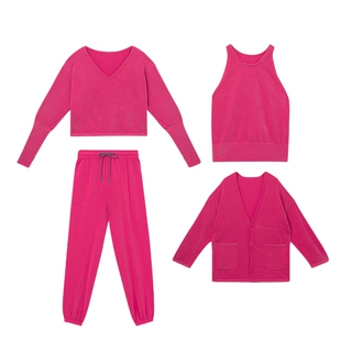 【雪尼尔家居服】JNBYHOME江南布衣睡衣运动瑜伽开衫光泽细腻外穿