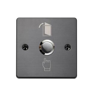 小倍不锈钢灰色86型门禁按钮开关面板常开型自动复位地插盖板装饰