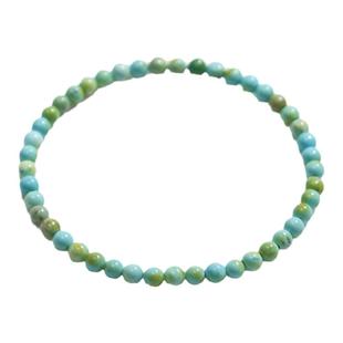 小清新天然湖北蓝绿松石手串新中式天然石手链高瓷简约礼盒包装