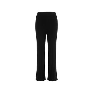 MARYLING玛俪琳2025秋季新品经典黑色百搭阔腿针织长裤A1FGW06520