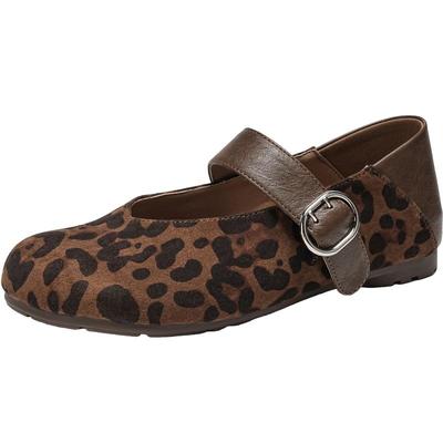 EBLAN/伊伴豹纹内增高玛丽珍女鞋