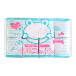 cosme store小青蛙化妆棉日本天然棉花无漂白纯棉高吸水力 120枚