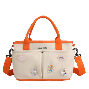 妈咪包手提包便携宝妈带娃外出单肩包斜挎包遛娃包休闲遛娃辅食包