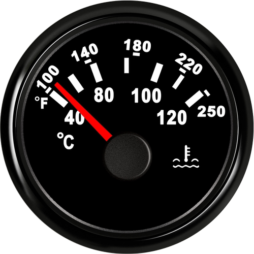 指针水温表数字水温显示圆形拖拉机工程车改装车用水箱温度感应表