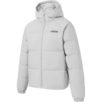 Adidas/阿迪达斯正品冬季男士运动连帽拉链休闲防寒羽绒服JW1655