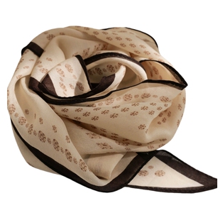 2025年气质菱形丝巾女秋冬护颈装饰真丝羊毛混纺保暖小围巾绑发带