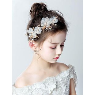 儿童头花饰品女童花环头饰发夹小女孩花朵公主森女系花童发饰演出