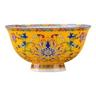 家用陶瓷饭碗面碗汤碗中式珐琅彩个人专用餐具景德镇新款碗陶瓷碗