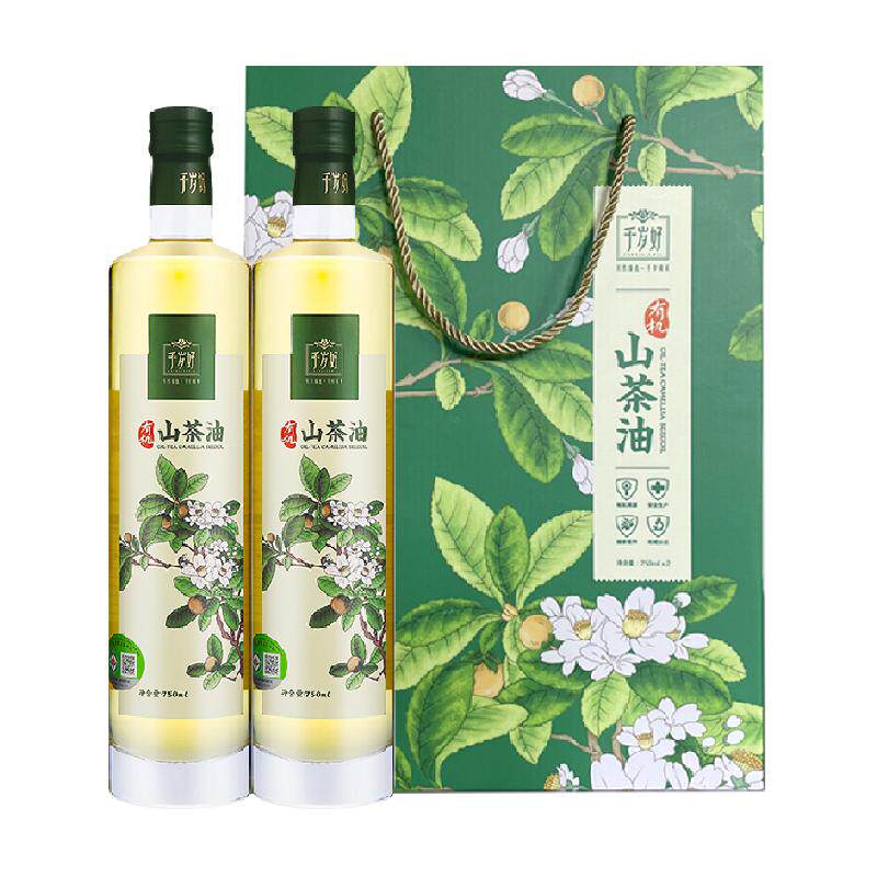 千岁好有机食品山茶油750ml×2瓶