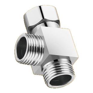 明装混水阀三通热水器三头通分水阀一分二角阀进冷水分水器配件铜