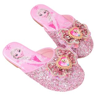 宝宝拖鞋夏季女童冰雪奇缘包头爱莎鞋4岁5小女孩6室内3居家鞋儿童
