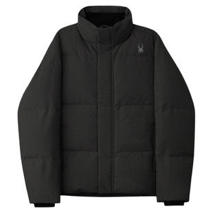 SPYDER蜘蛛秋冬男防风防泼水鹅绒特氟龙短款立领厚羽绒服25MF249M