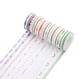 日式手绘小清新和纸胶带细款手帐素材边框极细分割线创意装饰贴纸