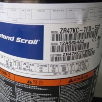 ZR47KC-TFD-522适用于谷轮4匹空调空气能压缩机 ZR47KC-PFJ-522