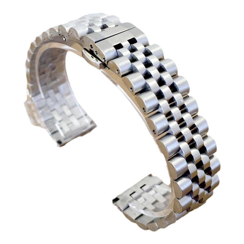 表带钢带表链男士不锈钢金属手表链精钢手表带适用劳力士美度精工