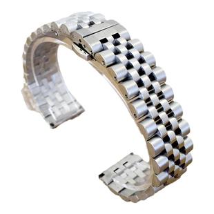 表带钢带表链男士不锈钢金属手表链精钢手表带适用劳力士美度精工