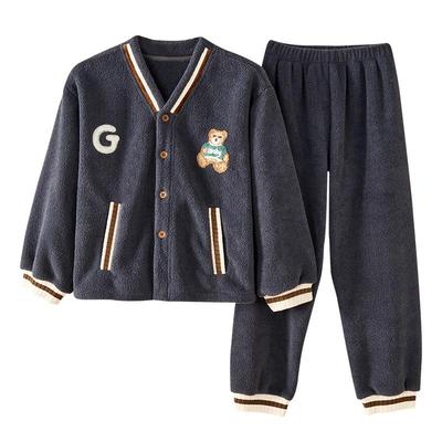 棉奇熊儿童睡衣摇粒绒家居服套装