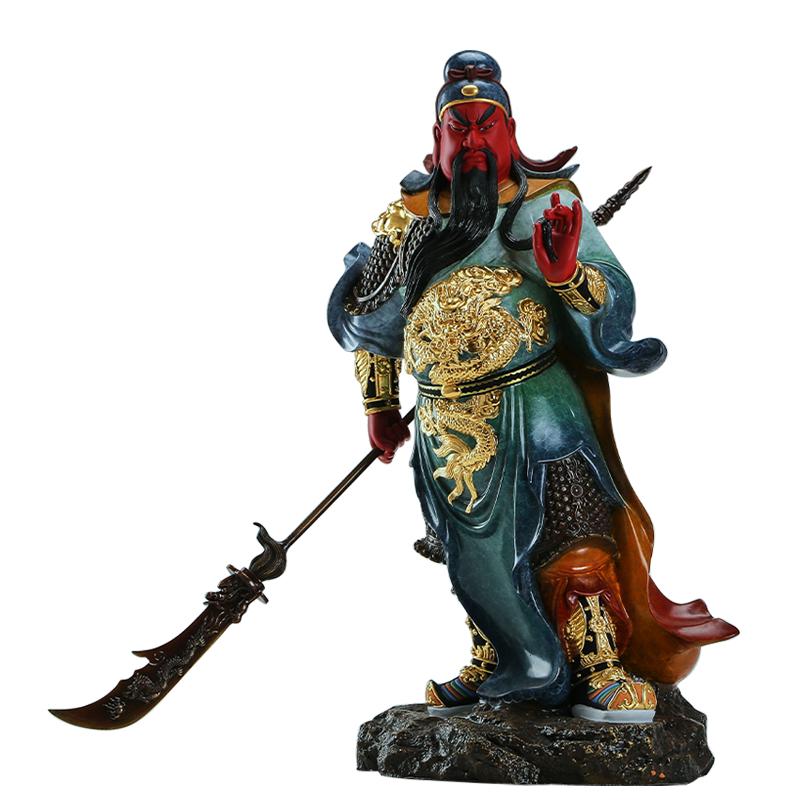 踏山站像关公摆件铜像武财神