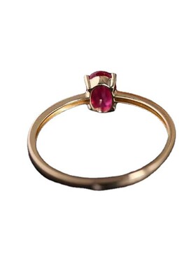 石榴石仿鸽血红石榴石戒指女