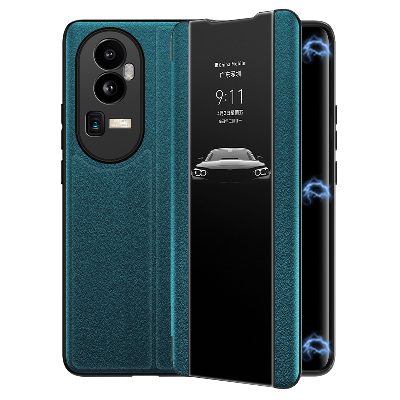 opporeno10手机壳 reno10pro素皮磁吸翻盖10pro+保护套OPPO系列新款por全包防摔op外壳商务pr0男女款5G适用于