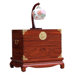 中式家具樟木箱陪嫁箱小款带底座字画藏箱沙发边柜床头储物箱定制