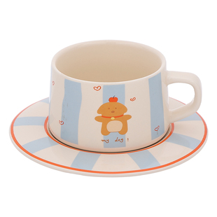 陶瓷甜品盘子in风高颜值水果盘网红情侣水杯马克杯早餐杯咖啡杯碟