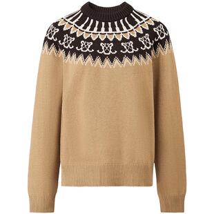 【费尔岛滑雪系列】FF仿佛针织衫女2025冬季新款提花羊毛针织上衣