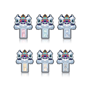 国潮醒狮车贴中国风狮子贴纸开运无邪平安摩托车头盔汽车装饰贴花